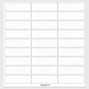 Etiquetas de dirección de invitado de Boda de pers