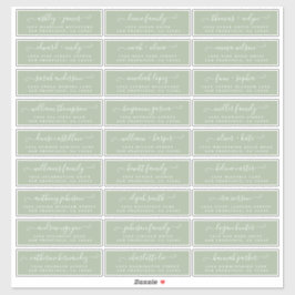 Etiquetas de dirección de invitado de Boda de pers