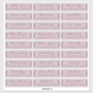 Etiquetas de dirección de invitado de Boda de pers