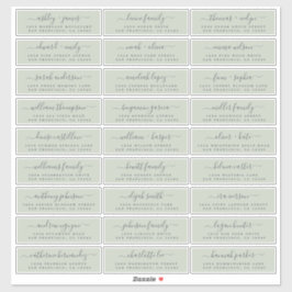 Etiquetas de dirección de invitado de Boda de pers