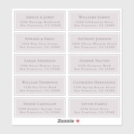 Etiquetas de dirección de invitado de Boda de pers