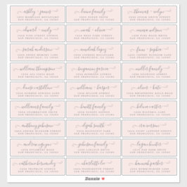 Etiquetas de dirección de invitado de Boda de pers