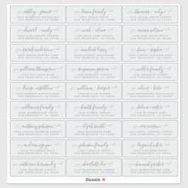 Etiquetas de dirección de invitado de Boda de pers