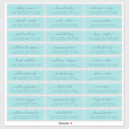 Etiquetas de dirección de invitado de Boda de pers