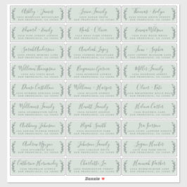 Etiquetas de dirección de invitado de Boda de pers