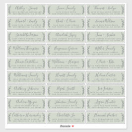 Etiquetas de dirección de invitado de Boda de pers