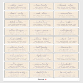 Etiquetas de dirección de invitado de Boda de pers