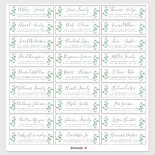 Etiquetas de dirección de invitado de Boda de pers