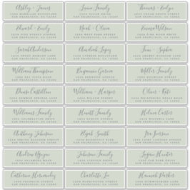 Etiquetas de dirección de invitado de Boda de pers