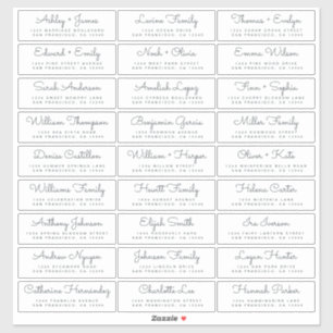 Etiquetas de dirección de invitado de Boda de pers