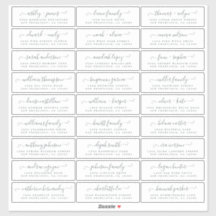 Etiquetas de dirección de invitado de Boda de pers