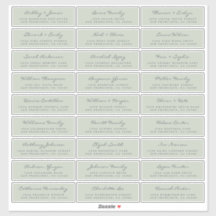 Etiquetas de dirección de invitado de Boda de pers