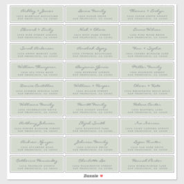 Etiquetas de dirección de invitado de Boda de pers