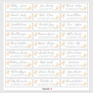 Etiquetas de dirección de invitado de Boda de pers