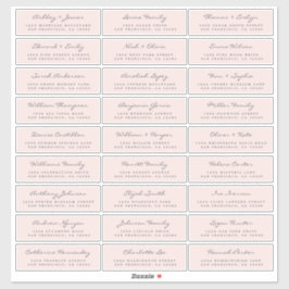 Etiquetas de dirección de invitado de Boda de pers