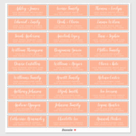 Etiquetas de dirección de invitado de Boda de pers