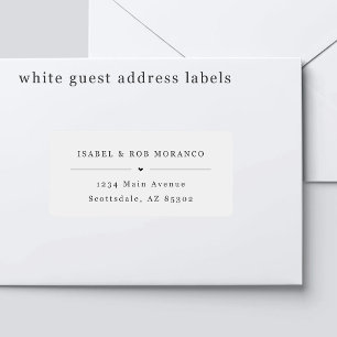 Etiquetas de dirección de invitado de Boda transpa