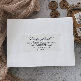 Etiquetas de dirección de invitado de caligrafía n