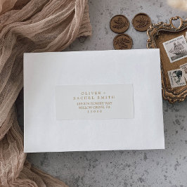 Etiquetas de dirección de invitado de la tipografí