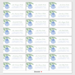 Etiquetas de dirección de invitado de Ornamé de Na