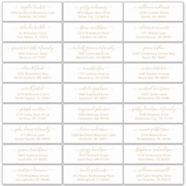 Etiquetas de dirección de invitado del boda de per