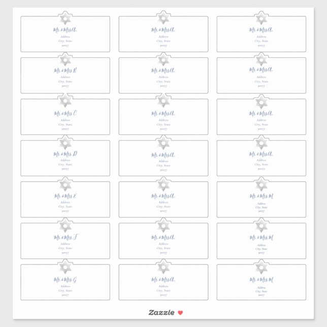 Etiquetas de dirección de invitado transparentes,  (Hoja)