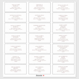 Etiquetas de dirección de invitados florales de ot