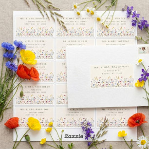 Etiquetas de dirección de invitados individuales p
