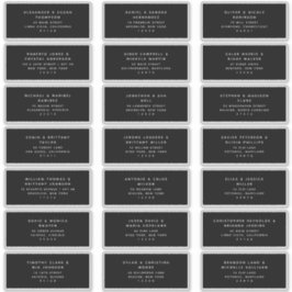 Etiquetas de dirección de invitados negras y blanc