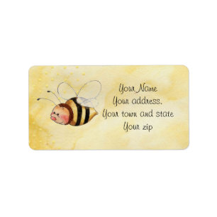 Etiquetas de dirección de la abeja