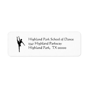 Etiquetas de dirección de la bailarina