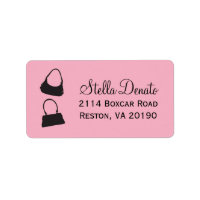 Etiquetas de dirección de maletas - rosa