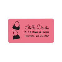 Etiquetas de dirección de maletas - Rosa oscuro