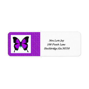 Etiquetas de dirección de mariposa