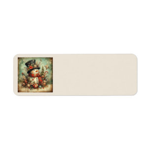 Etiquetas de dirección de Navidad vintage