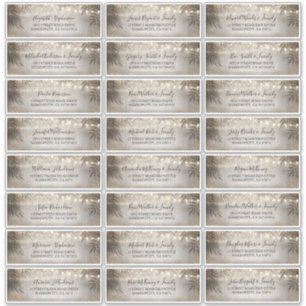 Etiquetas de dirección de nombre de invitado del B