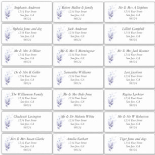Etiquetas de dirección de nombre de invitado rusti
