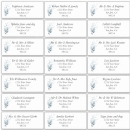 Etiquetas de dirección de nombre de invitado rusti