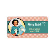 Etiquetas de dirección de novia feliz