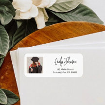 Etiquetas de Dirección de Regreso de Graduación Pe