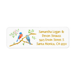 Etiquetas de dirección de regreso de la boda de az