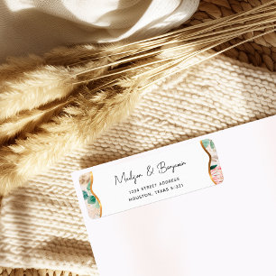 Etiquetas de dirección de regreso de RSVP de boda