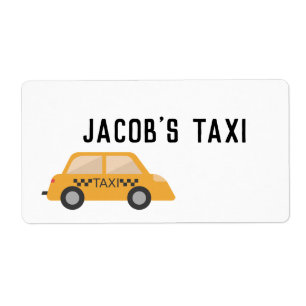 ETIQUETAS DE DIRECCIÓN DE REGRESO DE TAXI CAB Pers