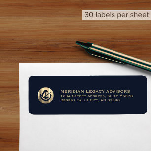 Etiquetas de dirección de retorno con logotipo de
