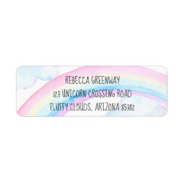 Etiquetas de dirección de retorno de arcoiris