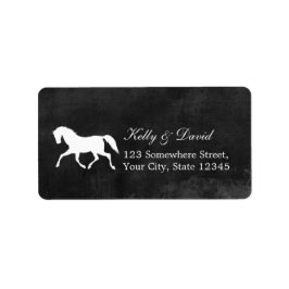 Etiquetas de dirección de retorno de Boda de cabal