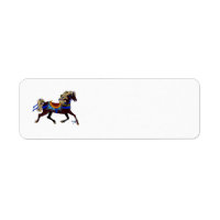Etiquetas de dirección de retorno de caballo de ca