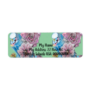 Etiquetas de dirección de retorno de color de agua