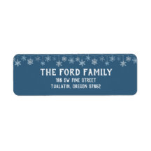 Etiquetas de dirección de retorno de copo de nieve