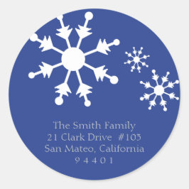 Etiquetas de dirección de retorno de copo de nieve